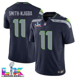 Mens or Youths Choose Jaxon Smith-Njigba Super Bowl LX Stitched Jersey Navy Vapo